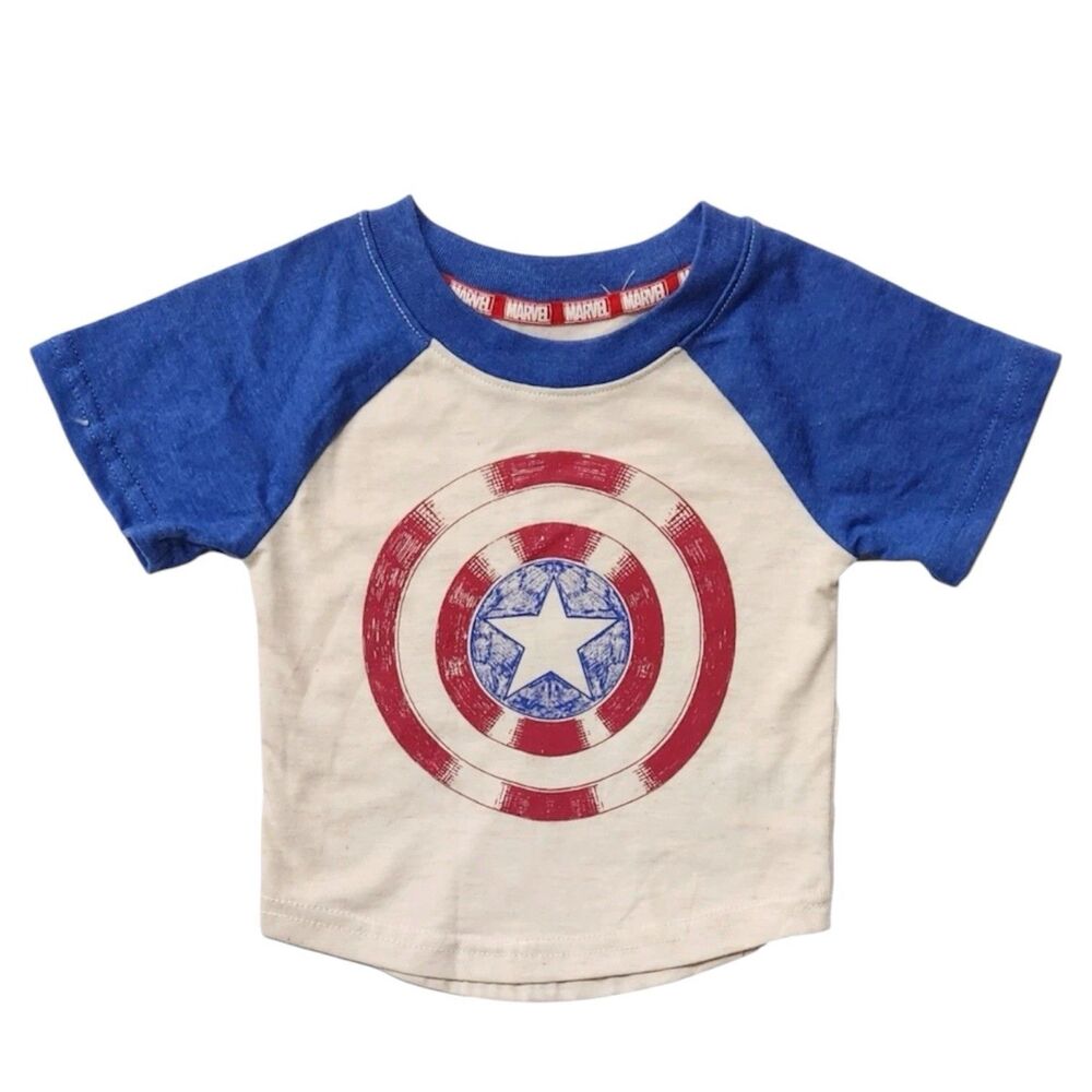 Captain America Short Sleeve Toddler Boy T-Shirt 12M